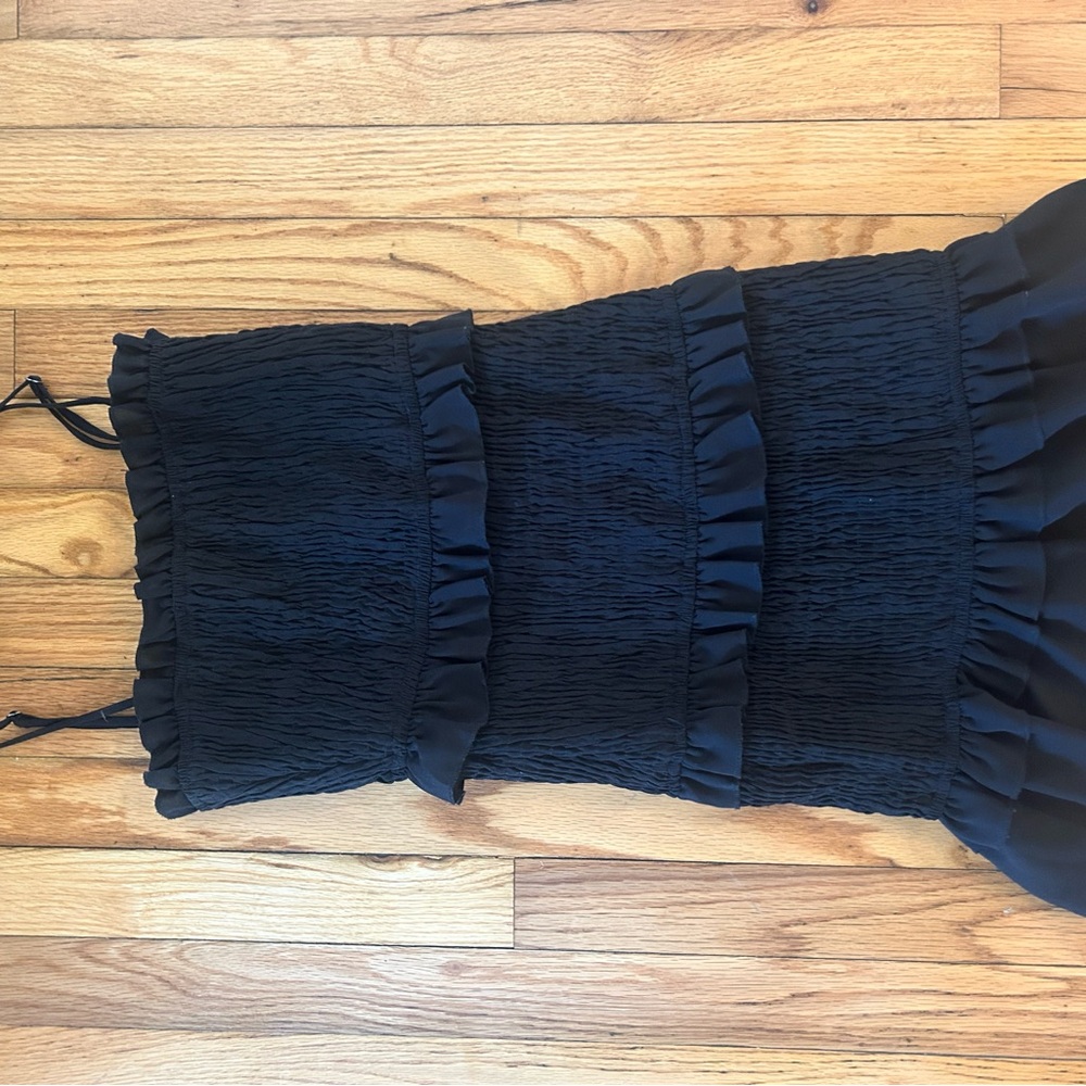 Hello Molly Black Ruffled Dress